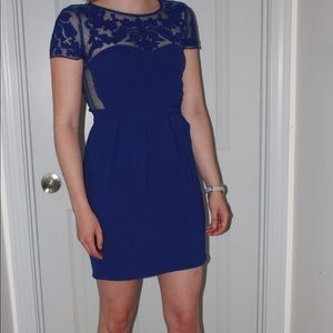 Pins and Needles blue lace dress Free People